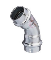C-Stahl V Bogen 45°
