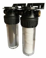 Duplex Wasserfilter für Regenwasser – 3/4″, Fein- und Kohlefilter