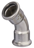 Bogen 45° Edelstahl M