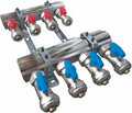 Doppelverteiler 1″ mit Ventilen und Eurokonus-Kupplungen 16/2 mm