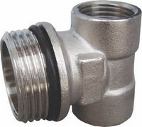 Endanschluss für Verteiler 1″ × 1/2″ × 1/2″ – Messing vernickelt