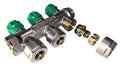 Kompaktverteiler 3/4″ mit Hähnen – Grün