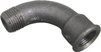 Schwarzer Guss Langer Bogen 90° AG/IG Nr.1