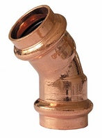 Kupfer Wasser V Bogen 45°