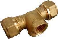Messing Wasser-Klemmfitting T-Stück IG
