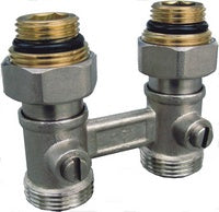 Zweirohr-Hahnblock Durchgang 1/2"