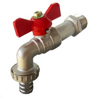 Kugelauslaufhahn 1/2″ mit rotem Stahlhebel